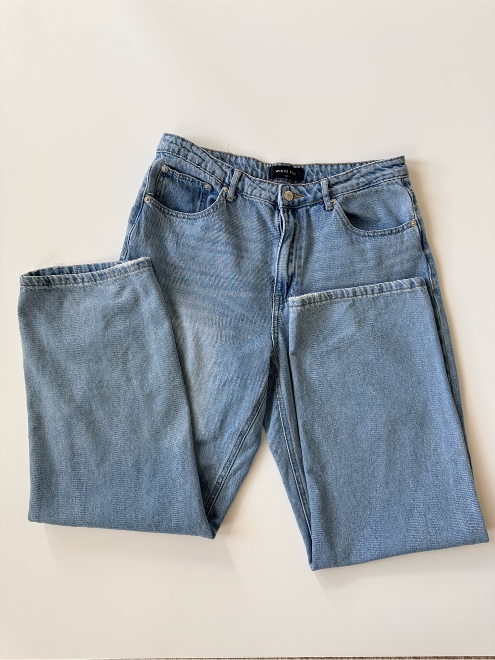 White Fox Boutique ML00080 Jeans Women’s Baggy Wide Leg Denim Pants Size 30